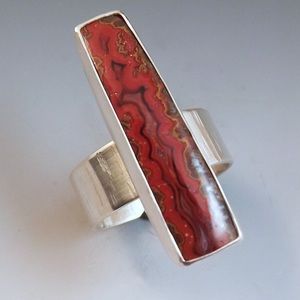 Patrician Art size 9 turkish seam agate ring